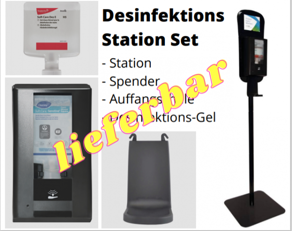 IntelliCare | Desinfektions-Set | Station, Spender, Desinfektionsgel, Auffangschale