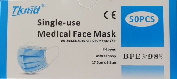 Masken | Mundschutz | Hygienemaske | OP-Maske Typ IIR >98%